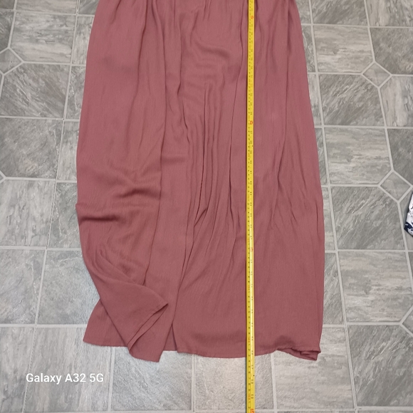 Rue21 Pink and Purple Ruched Pleated Maxi Gown Size L - Picture 11 of 11